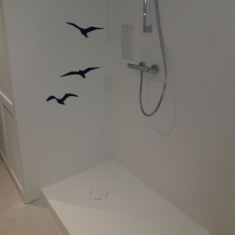 Receveur de douche en pierre acrylique salle de bains